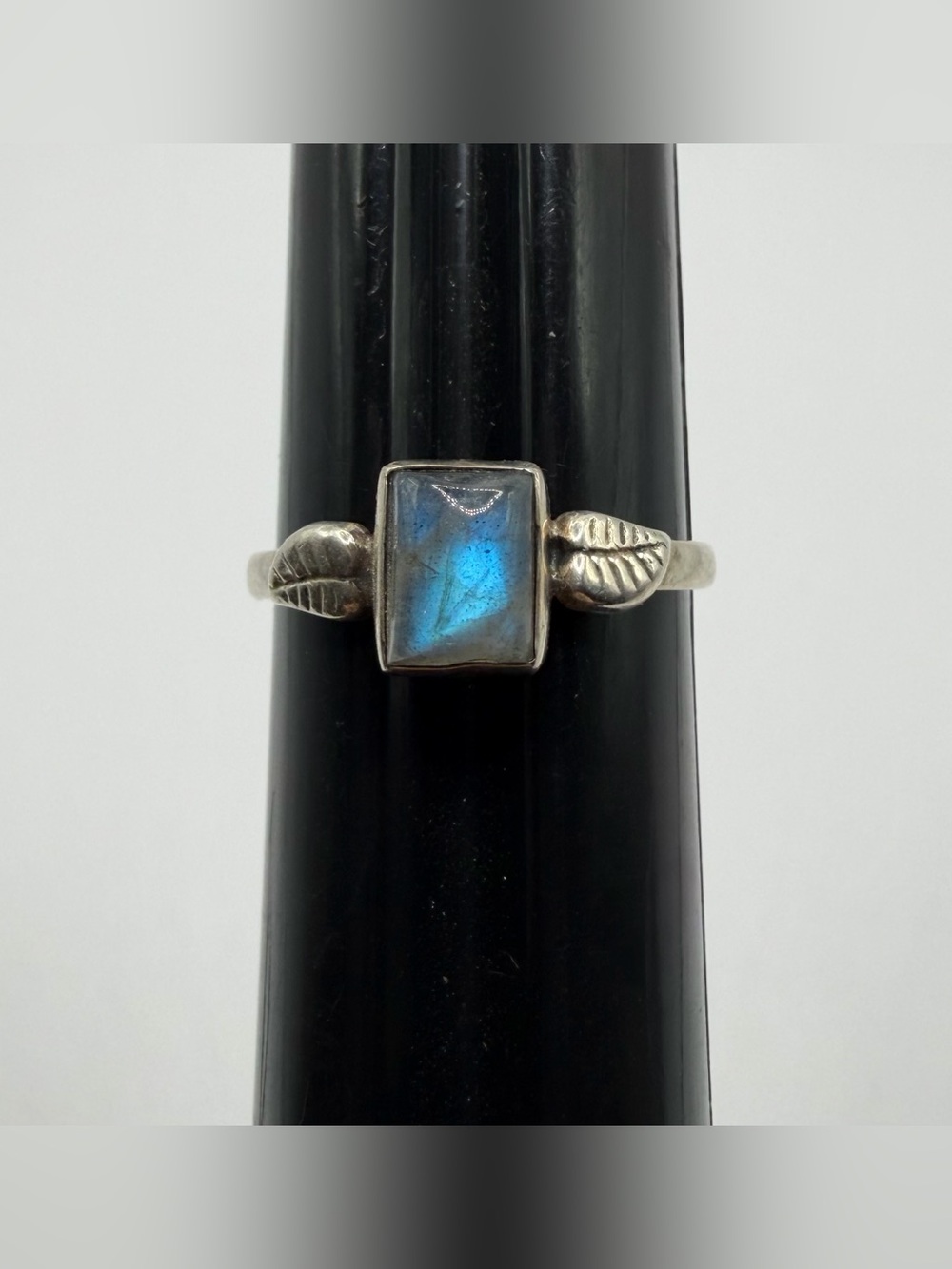 Labradorite Leaf Ring Sterling Silver 925 - Size 7